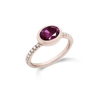Anello Fiore Roberta srl Donna in Oro rosa Rodolite FA4412R63001